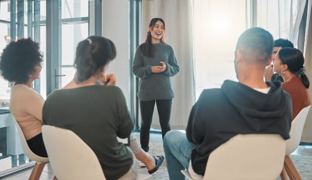 group therapy at dual diagnosis program in Maplewood